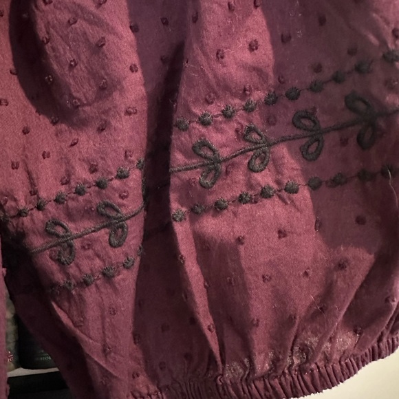 Lane Bryant NWT peplum top, burgundy, size 20 - Picture 6 of 6